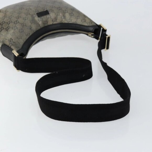 GUCCI GG Crystal Shoulder Bag Coated Canvas Navy Gold 181092 Auth 146008 - Picture 8 of 16